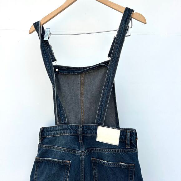 New GRLFRND Sadie Wide Leg Dark Goleta Wash Overalls Jean Denim Size 27 - Picture 6 of 12